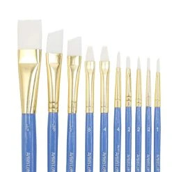 Coupon ✨ White Synthetic Brushes by Artist's Loft™ Necessities™ by Artists Loft ⌛