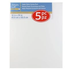 Coupon ⌛ 5 Pack 16" x 20" Super Value Canvas by Artist's Loft® Necessities™ by Artists Loft ⭐ -Artists Loft Sales 10131611 1