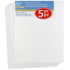 Coupon ⌛ 5 Pack 16" x 20" Super Value Canvas by Artist's Loft® Necessities™ by Artists Loft ⭐ -Artists Loft Sales 10131611 3