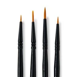Cheap 😉 4 Piece Golden Synthetic Round Acrylic Brushes By Artist's Loft® Necessities™ by Artists Loft 😍