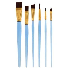 Wholesale ⭐ 12 Packs: 6 ct. (72 total) Necessities™ Brown Synthetic Acrylic Brush Set by Artist's Loft™ by Artists Loft ❤️