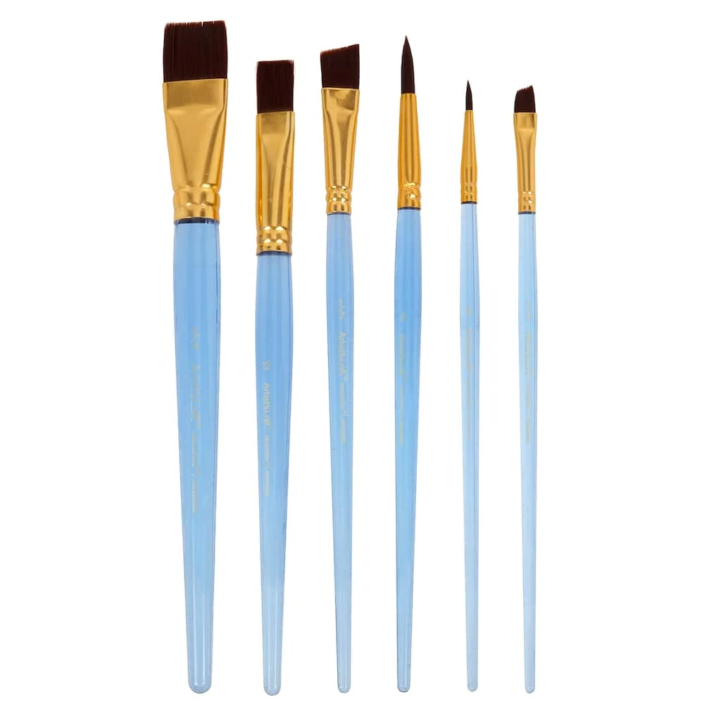 Wholesale ⭐ 12 Packs: 6 ct. (72 total) Necessities™ Brown Synthetic Acrylic Brush Set by Artist's Loft™ by Artists Loft ❤️ 3 Wholesale ⭐ 12 Packs: 6 ct. (72 total) Necessities™ Brown Synthetic Acrylic Brush Set by Artist's Loft™ by Artists Loft ❤️