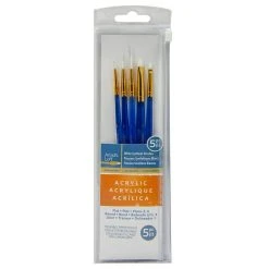Wholesale ⌛ 12 Packs: 5 ct. (60 total) Necessities™ Small White Synthetic Acrylic Brush Set by Artist's Loft™ by Artists Loft ⌛ -Artists Loft Sales 10171160 1