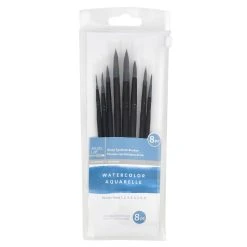 Deals ❤️ 12 Packs: 8 ct. (96 total) Necessities™ Natural Hair Watercolor Round Brush Set by Artist's Loft™ by Artists Loft 👍 -Artists Loft Sales 10171165 1 1