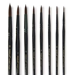 Outlet 🤩 Necessities™ Synthetic Watercolor Round 8 Piece Brush Set by Artist's Loft® by Artists Loft 😀