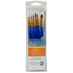 Best reviews of 👍 Brown Synthetic Acrylic 9 Piece Brush Combo by Artist's Loft® Necessities™ by Artists Loft 🧨 -Artists Loft Sales 10171169 1