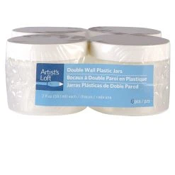 Flash Sale ⌛ 12 Packs: 4 ct. (48 total) Small Double Wall Plastic Jars by Artist's Loft™ by Artists Loft ⭐ 9 Flash Sale ⌛ 12 Packs: 4 ct. (48 total) Small Double Wall Plastic Jars by Artist's Loft™ by Artists Loft ⭐ -Artists Loft Sales 10230170 1