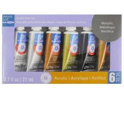 Flash Sale 😉 Artist's Loft® Metallic Acrylic Paint Set, 6 Count by Artists Loft 💯 -Artists Loft Sales 10256233 5