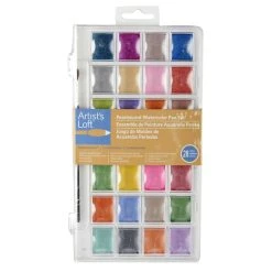 New ✨ Pearlescent Watercolor Pan Set by Artist's Loft™ Necessities™ by Artists Loft ⭐ -Artists Loft Sales 10265456