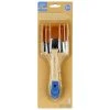 Promo 🥰 12 Packs: 3 ct. (36 total) Necessities™ All-Purpose Brown Synthetic Flat Brush Set by Artist's Loft™ by Artists Loft 🎉 -Artists Loft Sales 10317287