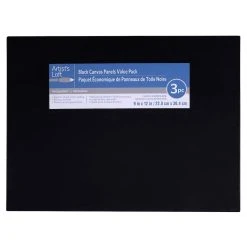 Hot Sale 🛒 3 Pack Black Value Canvas Panel by Artist's Loft® Necessities™ by Artists Loft 😍 -Artists Loft Sales 10398336 1