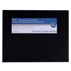 Budget ✨ 3 Pack Black Value Canvas Panel by Artist's Loft® Necessities™ by Artists Loft 🎉 -Artists Loft Sales 10398337 1 1