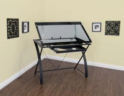 Cheapest 🧨 Contemporary Glass Top Drafting Table by Artist's Loft™ by Artists Loft 👏 -Artists Loft Sales 1046990 N2
