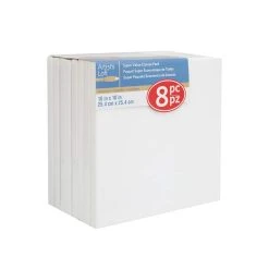 Hot Sale ⌛ 8 Pack 10" x 10" Super Value Canvas by Artist's Loft™ Necessities™ by Artists Loft 😉 -Artists Loft Sales 10473524
