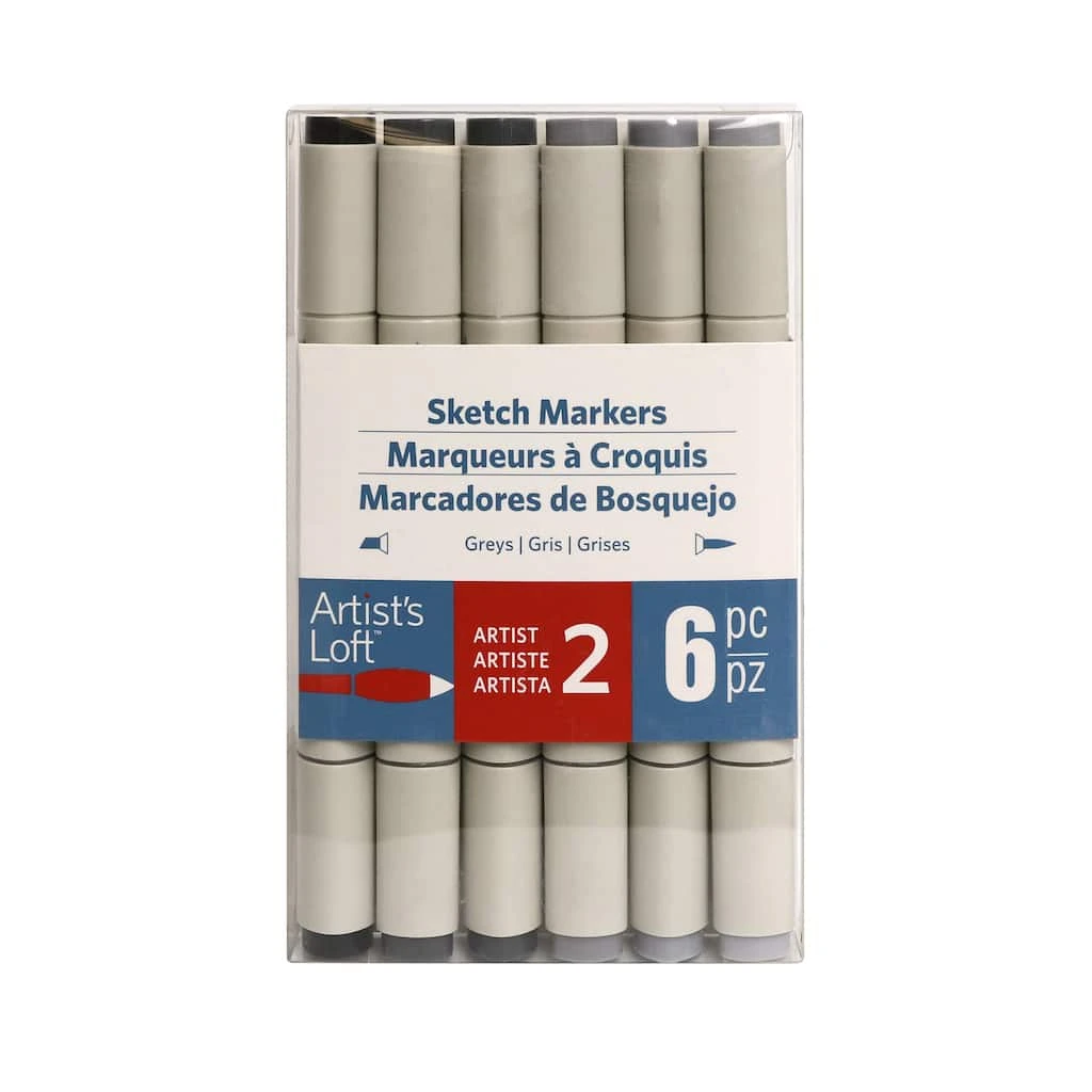 Deals π₯ 6 Packs: 6 ct. (36 total) Gray Sketch Markers by Artist's Loft™ by Artists Loft β¨ 6 Deals π₯ 6 Packs: 6 ct. (36 total) Gray Sketch Markers by Artist's Loft™ by Artists Loft β¨ - Image 4