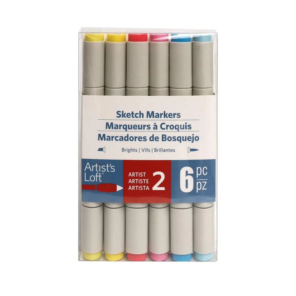 Best Pirce π 6 Packs: 6 ct. (36 total) Bright Primaries Sketch Markers by Artist's Loft™ by Artists Loft π 3 Best Pirce π 6 Packs: 6 ct. (36 total) Bright Primaries Sketch Markers by Artist's Loft™ by Artists Loft π