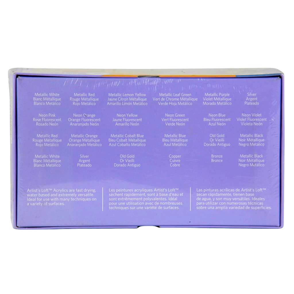 Cheap β 12 Packs: 24 ct. (288 total) Metallic & Neon Acrylic Paint Set by Artist's Loft™ by Artists Loft π 7 Cheap β 12 Packs: 24 ct. (288 total) Metallic & Neon Acrylic Paint Set by Artist's Loft™ by Artists Loft π - Image 5