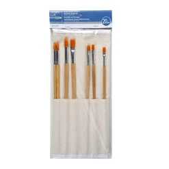 Discount 🔥 12 Pack: Long Handle Gold Synthetic Paintbrush Set by Artist's Loft® Necessities™ by Artists Loft 🧨 -Artists Loft Sales 10552919 1