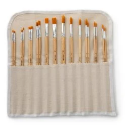 Best reviews of 👏 Long Handle Gold Synthetic Paintbrush Set By Artist's Loft® Necessities™ by Artists Loft 😀