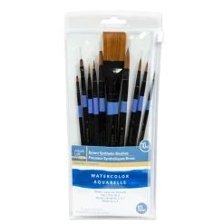 New 🎉 Necessities™ Brown Synthetic Watercolor Brushes By Artist's Loft™ by Artists Loft ❤️ -Artists Loft Sales 10552923