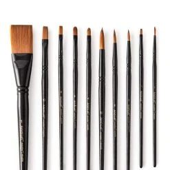 New 🎉 Necessities™ Brown Synthetic Watercolor Brushes By Artist's Loft™ by Artists Loft ❤️