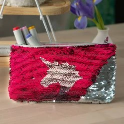 Cheapest 💯 Silver & Red Unicorn Pouch by Artist's Loft™ by Artists Loft ✨ -Artists Loft Sales 10564426 22