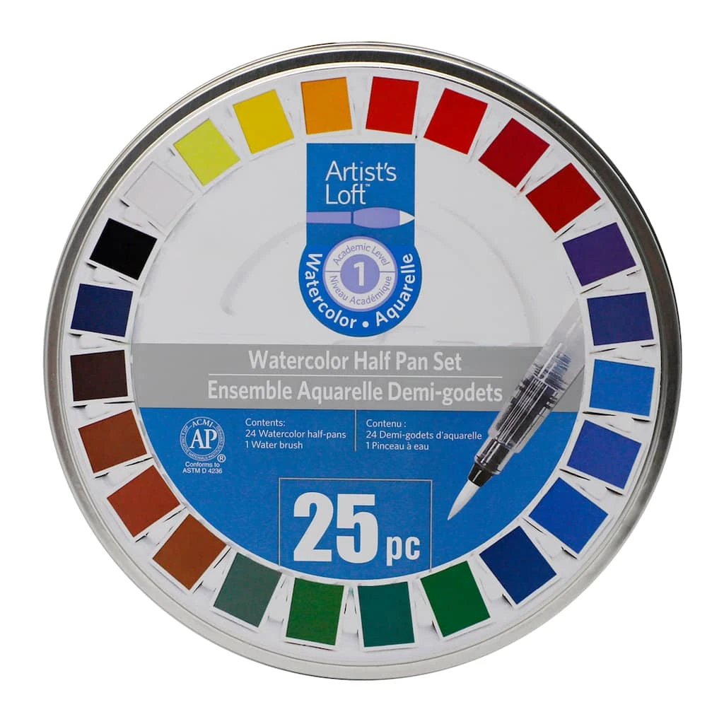 Brand new β Watercolor Half-Pan Set with Water Brush by Artist's Loft™ by Artists Loft π 3 Brand new β Watercolor Half-Pan Set with Water Brush by Artist's Loft™ by Artists Loft π