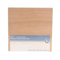 Wholesale 😀 12 Packs: 3 ct. (36 total) 12" x 12" Unfinished Wood Art Panel by Artist's Loft™ Necessities™ by Artists Loft 🎁