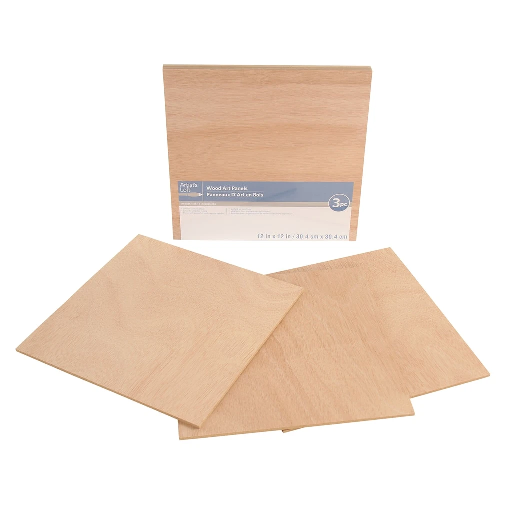 Wholesale π 12 Packs: 3 ct. (36 total) 12" x 12" Unfinished Wood Art Panel by Artist's Loft™ Necessities™ by Artists Loft π 4 Wholesale π 12 Packs: 3 ct. (36 total) 12" x 12" Unfinished Wood Art Panel by Artist's Loft™ Necessities™ by Artists Loft π - Image 2