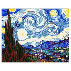 Hot Sale 🤩 12 Pack: Van Gogh Starry Night Paint-by-Number Kit by Artist's Loft™ Necessities™ by Artists Loft 🛒 -Artists Loft Sales 10624472 5 1