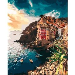 Cheapest 🛒 Colorful Buildings & Sea Paint-by-Number Kit by Artist's Loft™ Necessities™ by Artists Loft 😉 -Artists Loft Sales 10624509 5