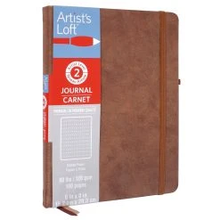 Outlet ❤️ 12 Pack: Brown Hardcover Dot Journal by Artist's Loft™, 6" x 8" by Artists Loft 🌟