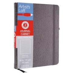 Promo ✔️ Metallic Gray Premium Hardcover Dot Journal, 6" x 8" by Artist's Loft™ by Artists Loft ✔️ -Artists Loft Sales 10627700 1