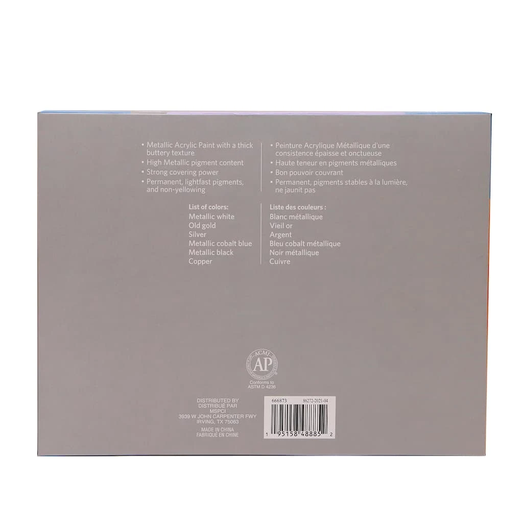 Best Sale π 12 Packs: 6 ct. (72 total) Metallic Acrylic Paint Set by Artist's Loft™ by Artists Loft π 7 Best Sale π 12 Packs: 6 ct. (72 total) Metallic Acrylic Paint Set by Artist's Loft™ by Artists Loft π - Image 5