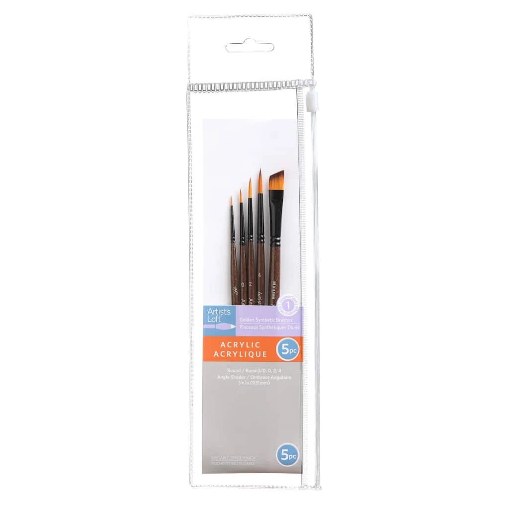 Best deal β Golden Synthetic Acrylic 5 Piece Brush Set by Artist's Loft™ by Artists Loft π 5 Best deal β Golden Synthetic Acrylic 5 Piece Brush Set by Artist's Loft™ by Artists Loft π - Image 3