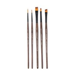 New ✔️ Golden Synthetic Acrylic 5 Piece Brush Set by Artist's Loft™ by Artists Loft 🤩