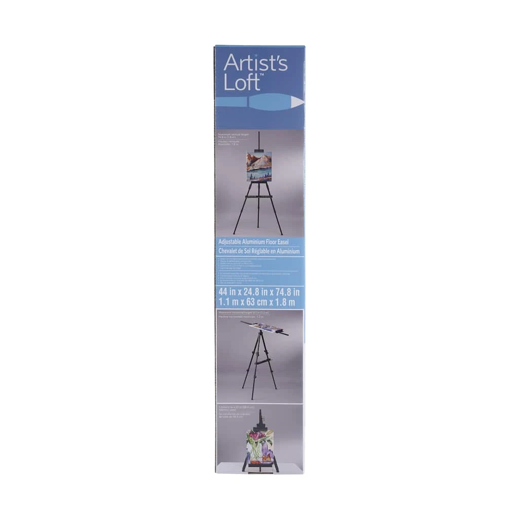 Wholesale β 6 Pack: Adjustable Aluminum Floor Easel by Artist's Loft™ by Artists Loft π 6 Wholesale β 6 Pack: Adjustable Aluminum Floor Easel by Artist's Loft™ by Artists Loft π - Image 4