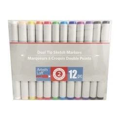 Coupon 👍 12 Color Dual Tip Sketch Markers by Artist's Loft™ by Artists Loft 🧨