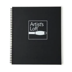 Best Pirce 👏 6 Pack: Black Hard Cover Drawing Pad by Artist's Loft™, 8.5" x 11" by Artists Loft ⭐