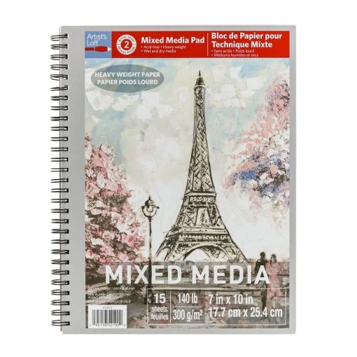Wholesale 🔔 12 Pack: Mixed Media Heavy Weight Paper Pad by Artist's Loft™, 7" x 10" by Artists Loft 👏 -Artists Loft Sales 10670974 1