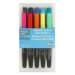 New 👏 10 Color Metallic Outline Paint Marker Set by Artist's Loft™ by Artists Loft 🌟
