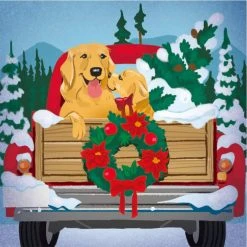 Flash Sale 😉 Dogs in Red Truck Canvas Painting Kit by Artist's Loft™ Necessities™ by Artists Loft ⌛