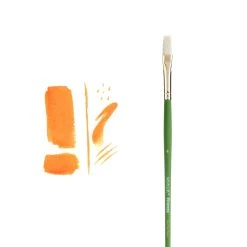 Budget 🔥 12 Pack: Firenze Long Handle Flat Brush by Artist's Loft® by Artists Loft 😉 -Artists Loft Sales M20004535 4