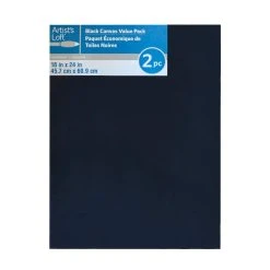 Cheapest ⌛ 12 Packs: 2 ct. (24 total) Black Canvas Value Pack by Artist's Loft™ Necessities™ by Artists Loft ✔️