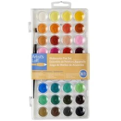 Best Pirce 🔥 12 Packs: 36 ct. (432 total) Watercolor Pan Set by Artist's Loft™ Fundamentals™ by Artists Loft 😉 -Artists Loft Sales MP122060 1