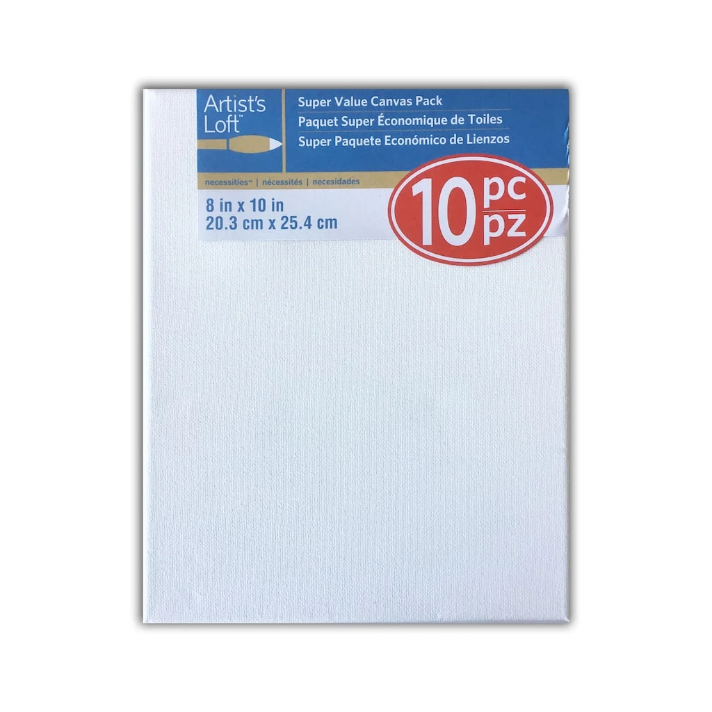 Wholesale ✔️ 4 Packs: 10 ct. (40 total) 8" x 10" Super Value Canvas by Artist's Loft® Necessities™ by Artists Loft ✨ 6 Wholesale ✔️ 4 Packs: 10 ct. (40 total) 8" x 10" Super Value Canvas by Artist's Loft® Necessities™ by Artists Loft ✨ - Image 4
