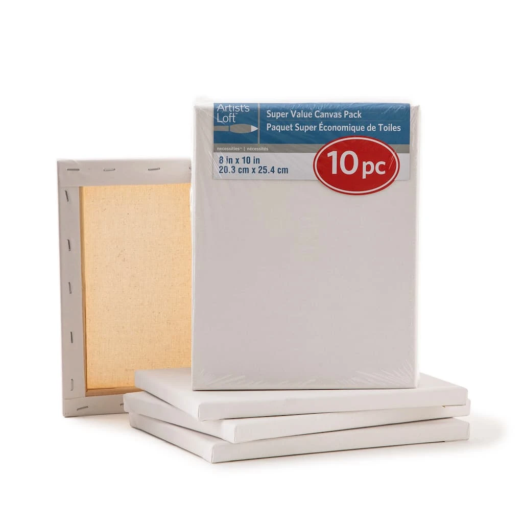 Wholesale ✔️ 4 Packs: 10 ct. (40 total) 8" x 10" Super Value Canvas by Artist's Loft® Necessities™ by Artists Loft ✨ 4 Wholesale ✔️ 4 Packs: 10 ct. (40 total) 8" x 10" Super Value Canvas by Artist's Loft® Necessities™ by Artists Loft ✨ - Image 2