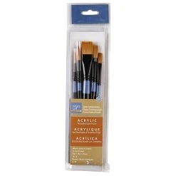 Coupon 🛒 9 Pack: Necessities™ Golden Synthetic Brushes by Artist's Loft® by Artists Loft 🛒 -Artists Loft Sales MP171145 1