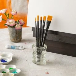 Coupon 🛒 9 Pack: Necessities™ Golden Synthetic Brushes by Artist's Loft® by Artists Loft 🛒 -Artists Loft Sales MP171145 20