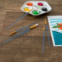 Flash Sale 🥰 12 Packs: 5 ct. (60 total) Necessities™ White Synthetic Acrylic Round & Flat Brush Set by Artist's Loft™ by Artists Loft 😍 -Artists Loft Sales MP171164 20